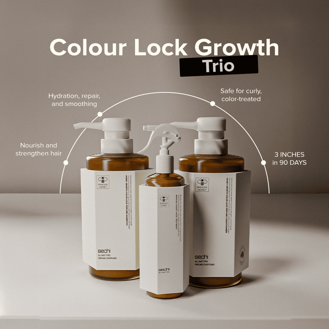 Sechi Honey Colour Lock Growth Bare Minimum Trio